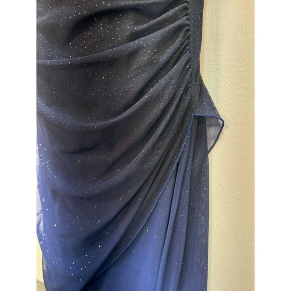 Jump Apparel Co. By Wendye Chaitin Y2K Women's Cocktail Maxi Dress Sz 9/10 Blue - Picture 6 of 13